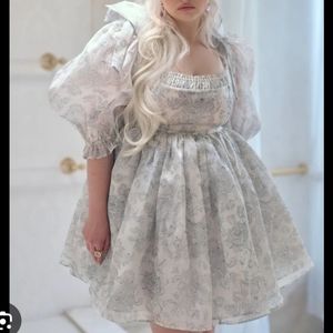 Selkie Austen Da Vinci Puff Silk Dress XXS